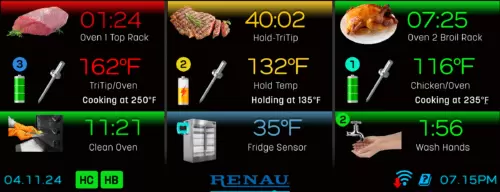 The Renau SKS Hub allows users to track both product cook and hold time and temperature.