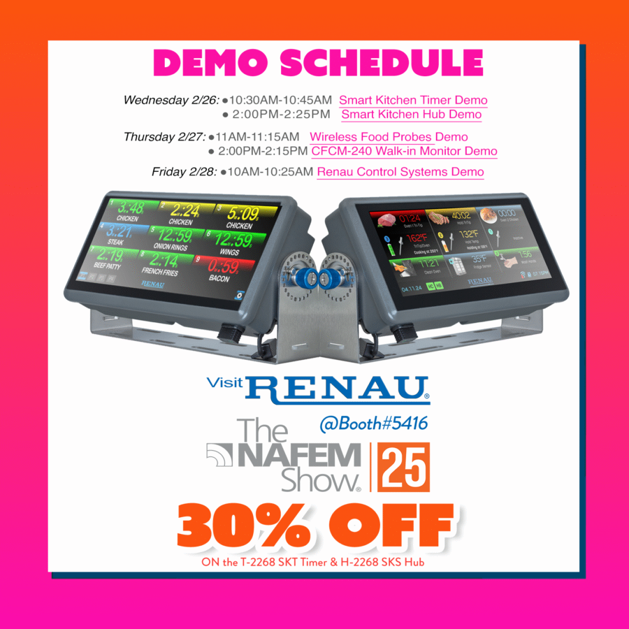 Renau 2025 NAFEM Show Demo Schedule & Promotion.