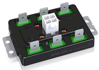 The SPM-304 Power Control Module has eight 5 amp solid state relay switching outputs for current switching in foodservice equipment.