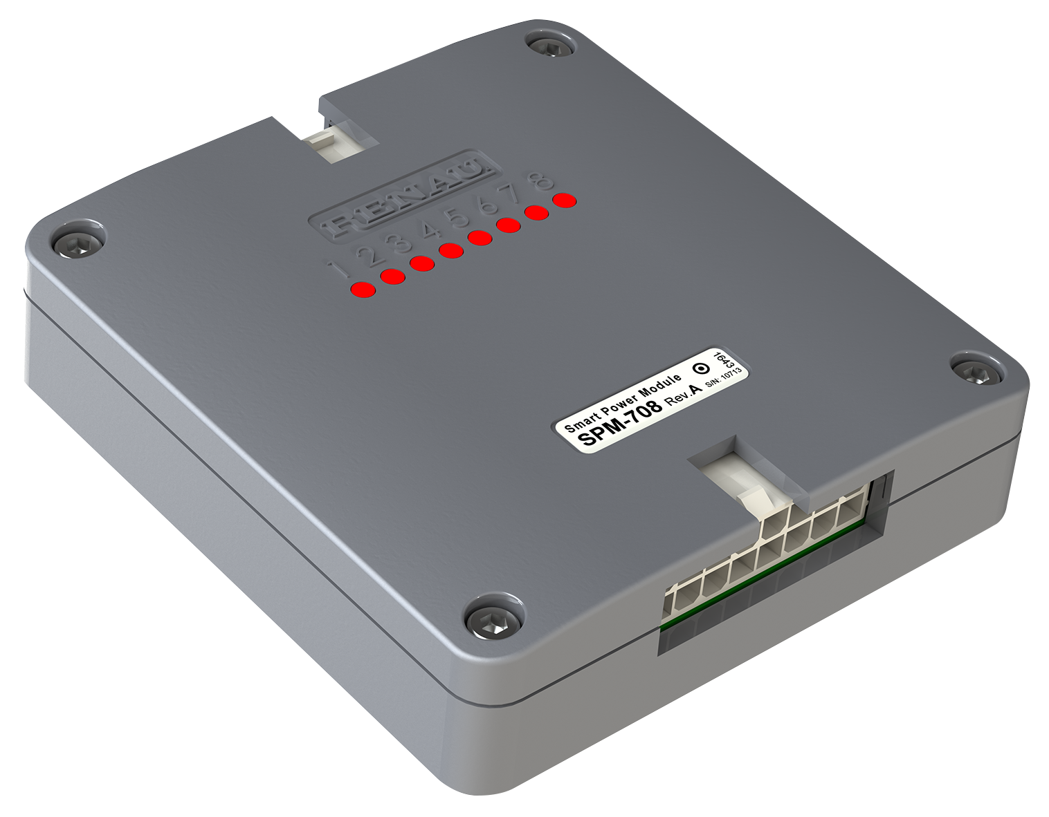 The Renau SPM-708 Power Module has eight 5 amp solid state relay switching outputs for current switching in foodservice equipment and other industrial control applications.